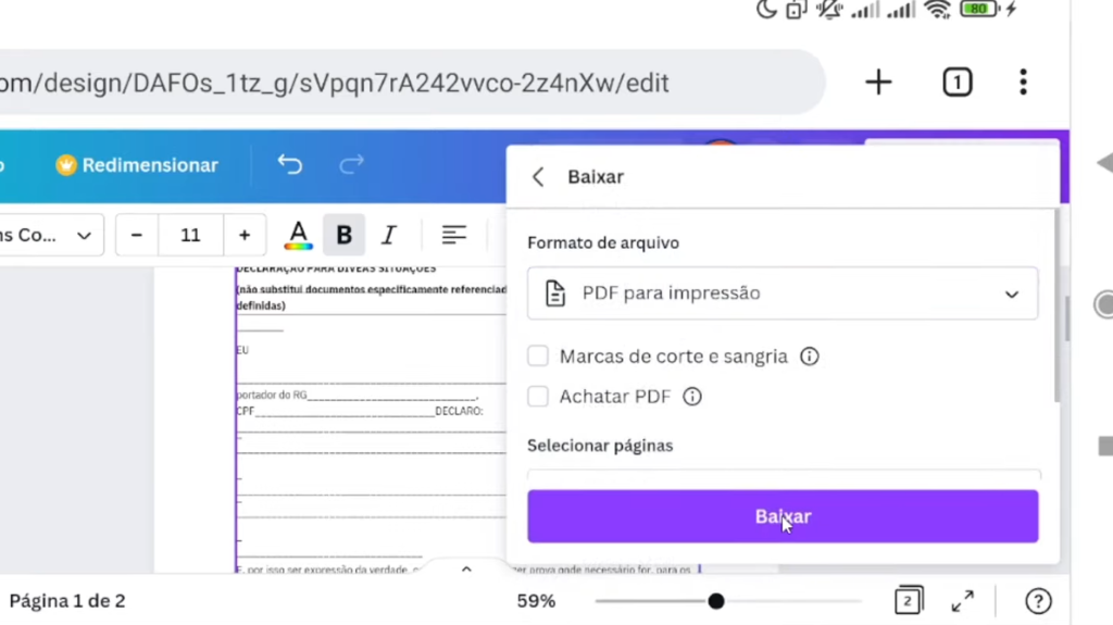 #13 - Baixando o PDF editado - Dicas do Aprendiz