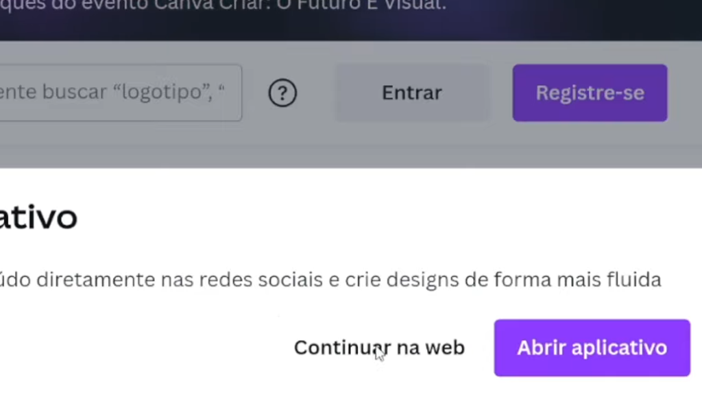 #2 - Clicando em Continuar na web