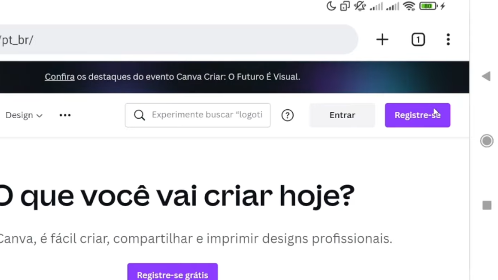 #4 - Criando uma conta no Canva
