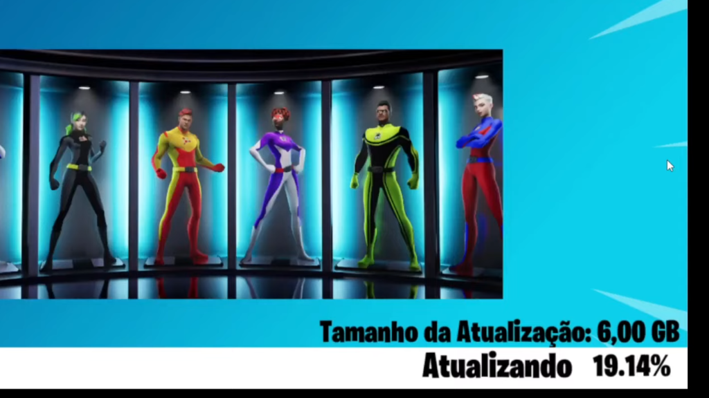 Atualização do Fortnite no celular