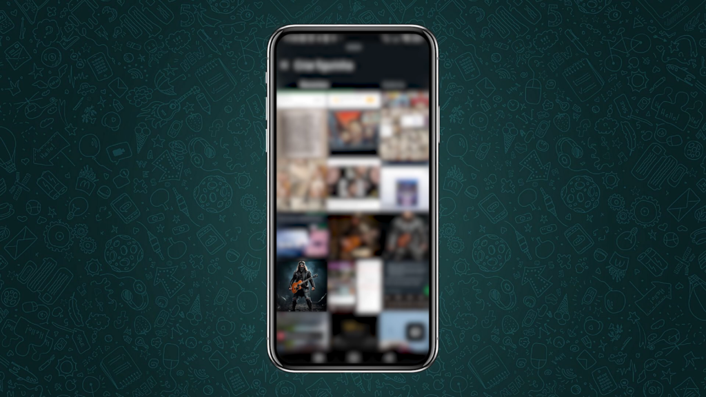Seleção de imagens para fazer a figurinha no WhatsApp
